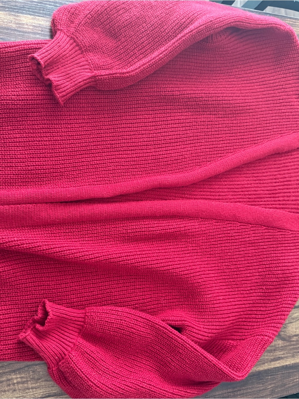 SHEIN Pink Ribbed Crewneck Sweater